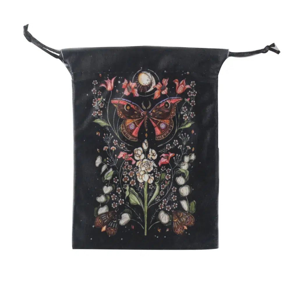 Tarot Card Storage Bag Luna Moth Witch Tarot Pouch-MoonChildWorld