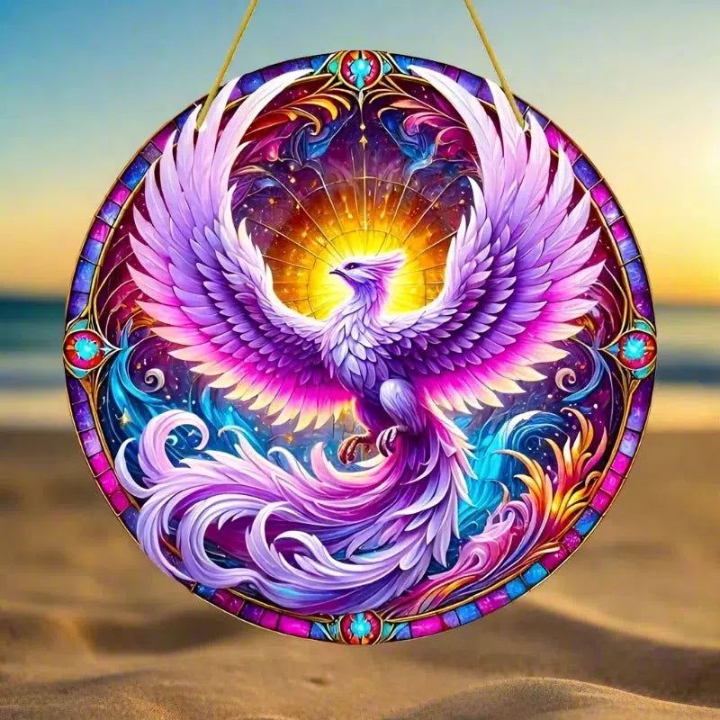 Rising Phoenix Suncatcher Spiritual Decor Phoenix Acrylic Sign-MoonChildWorld