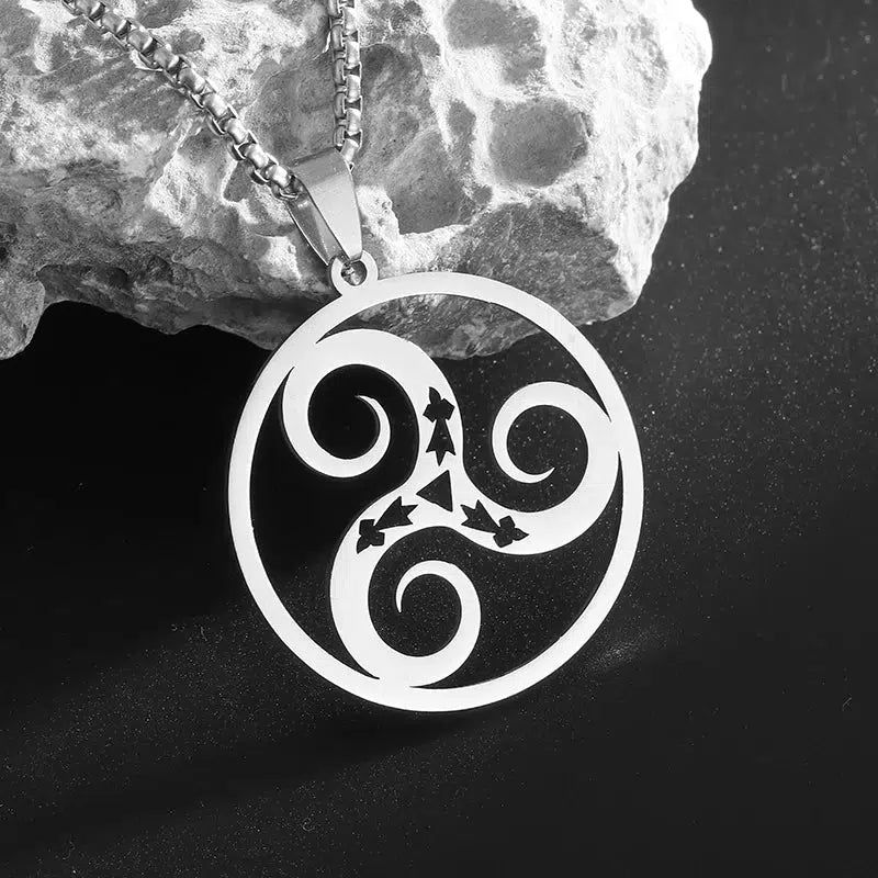 Wicca Spiral Celtic Necklace Pagan Witchcraft Jewelry-MoonChildWorld
