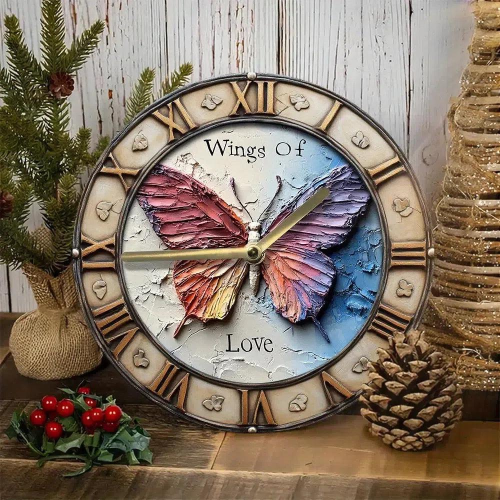 Butterfly Wall Clock Boho Butterfly Clock Home Decor-MoonChildWorld