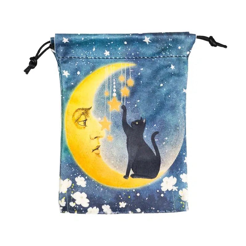 Tarot Card Storage Bag Black Cat Wicca Tarot Pouch-MoonChildWorld