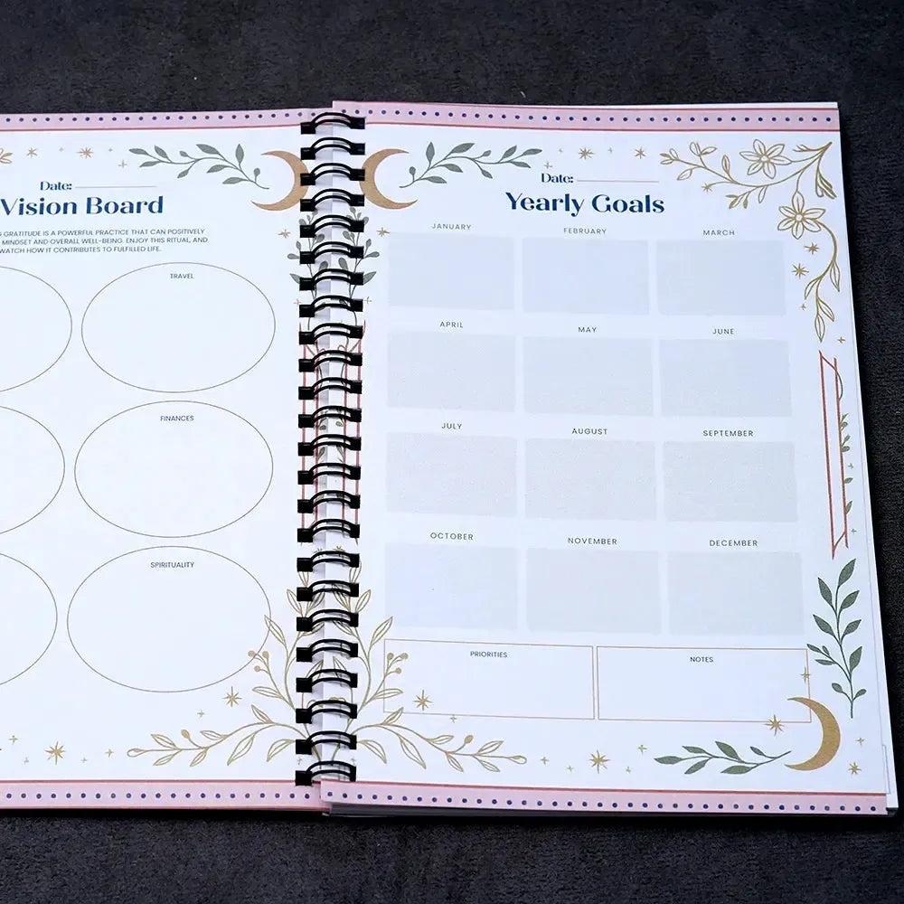 2026 Modern Witch Planner Witchy Journal Grimoire Moon Manifestation Tarot Journal Moon Phases 122 Pages Daily Spiritual-MoonChildWorld