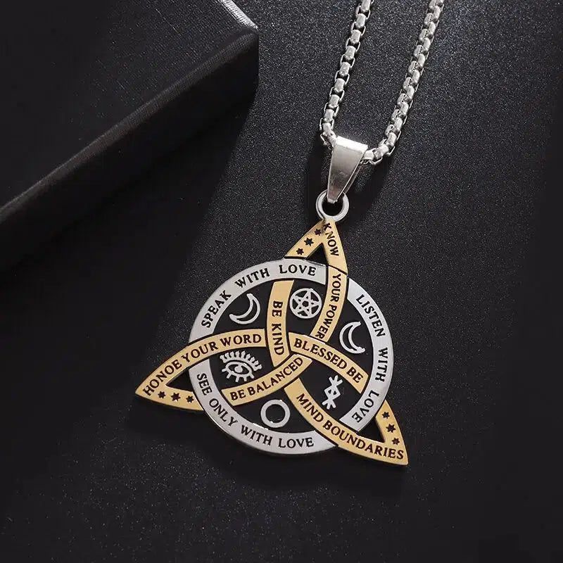 Celtic Trinity Knot Necklace Wiccan Witch Necklace-MoonChildWorld