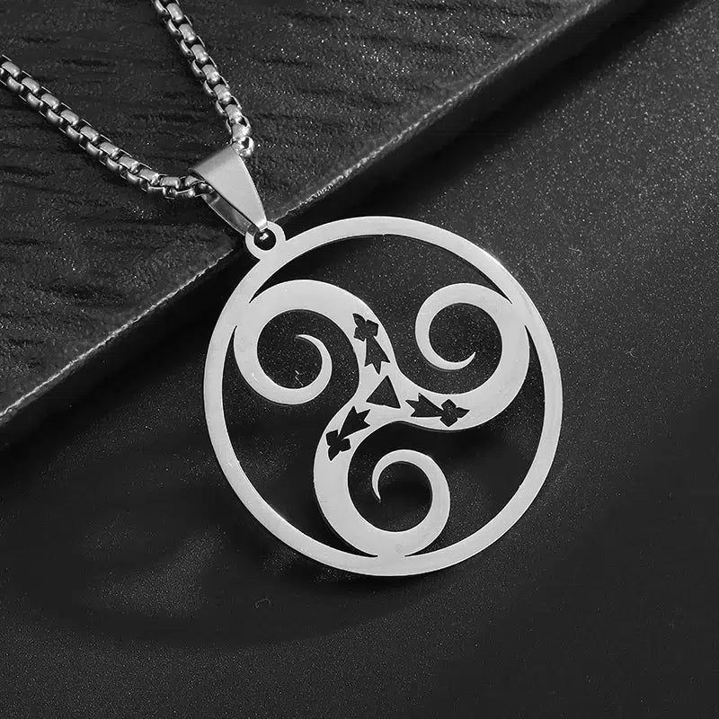 Wicca Spiral Celtic Necklace Pagan Witchcraft Jewelry-MoonChildWorld