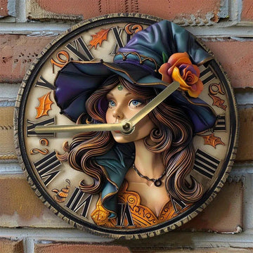 Bewitching Hour Spellbinding Witch Wall Clock-MoonChildWorld