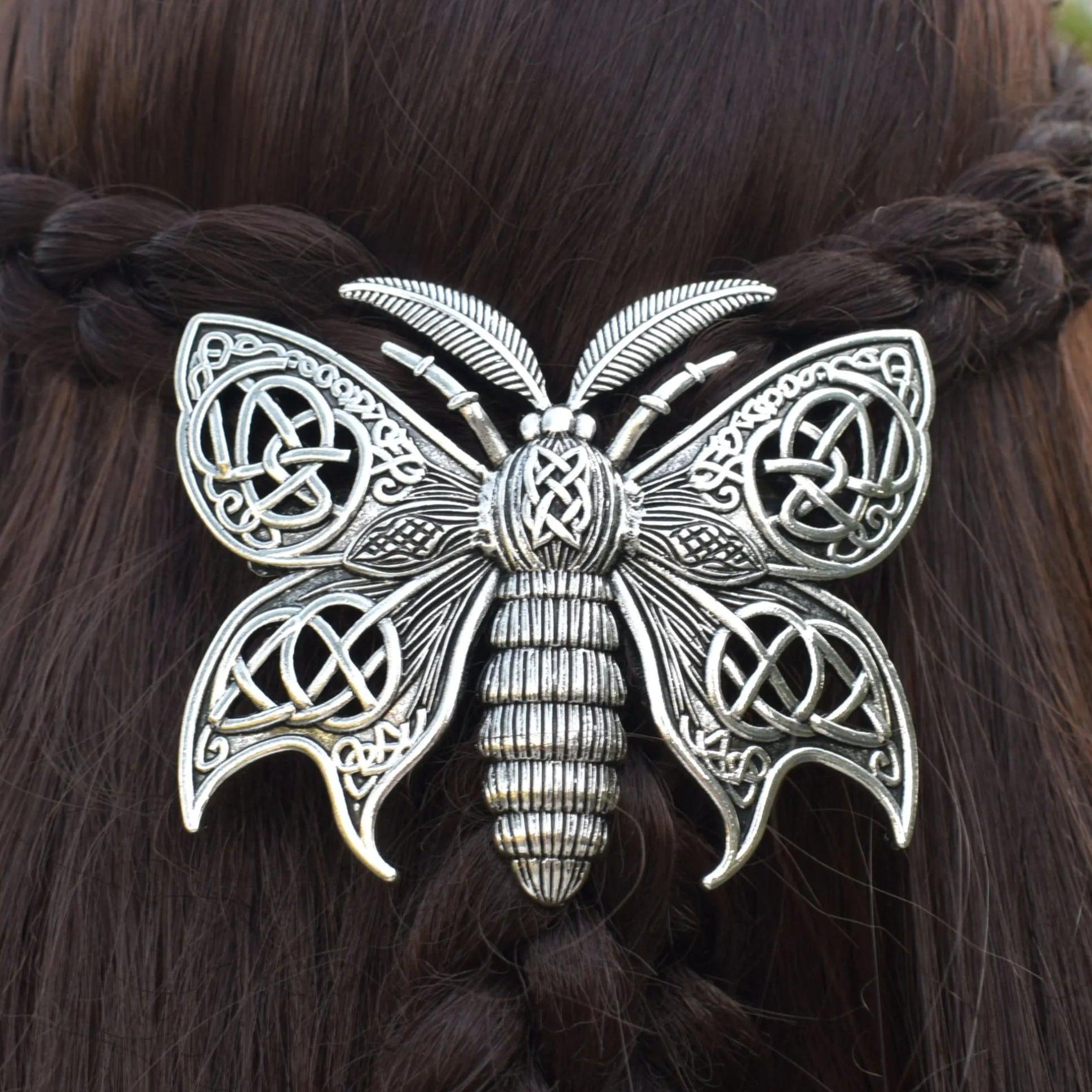 Celtic Butterfly Gothic Witch Celtic Hair Clip Witchy Barrette Hair Accessories