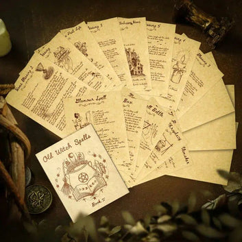 67 Pages Witch Spells 49 Printable Spells Writing Paper of Old Witchcraft Handwritten Wicca Spellbook