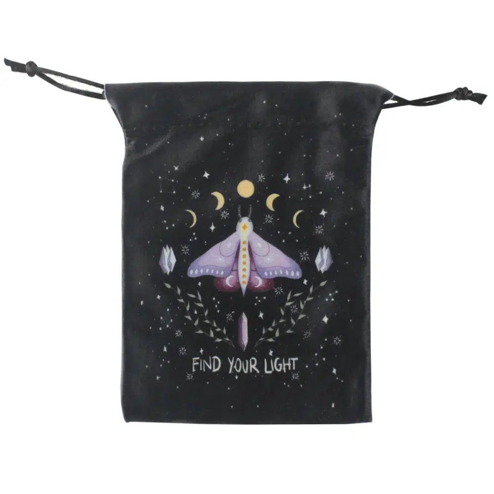 Tarot Card Storage Bag Luna Moth Witch Tarot Pouch-MoonChildWorld