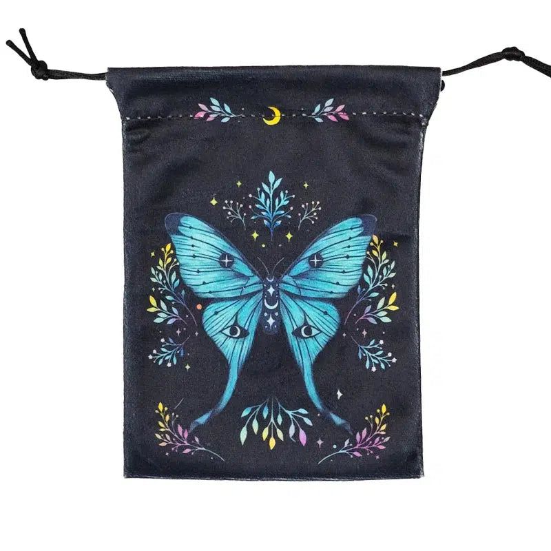 Tarot Card Storage Bag Luna Moth Witch Tarot Pouch-MoonChildWorld