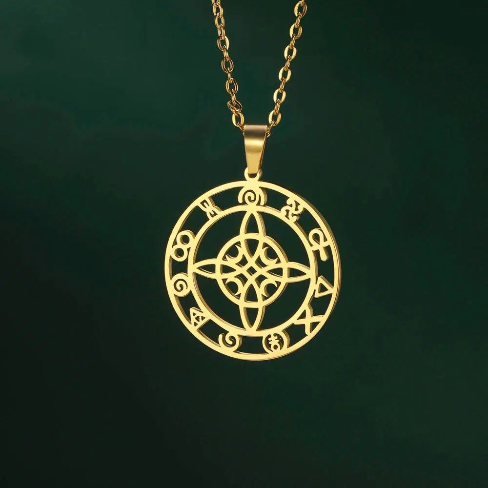 Greek Mythology Symbols Witch Knot Necklace Protection Amulet Wiccan Jewelry-MoonChildWorld
