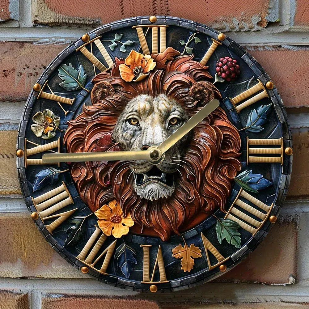 Spirit Lion Wall Clock Mystic Wall Decor-MoonChildWorld