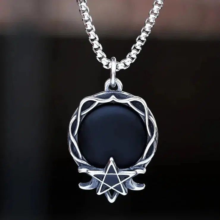 Pentagram Witch Necklace Gothic Jewelry-MoonChildWorld