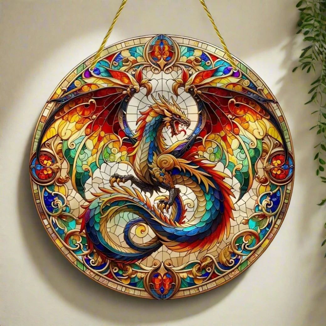 Magic Dragon Suncatcher Dragon Acrylic Sign Dragon Window Decor-MoonChildWorld