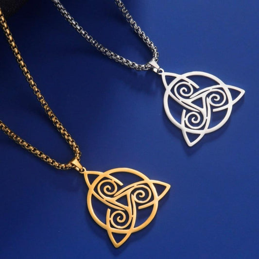 Triskelion Celtic Necklace Pagan Jewelry