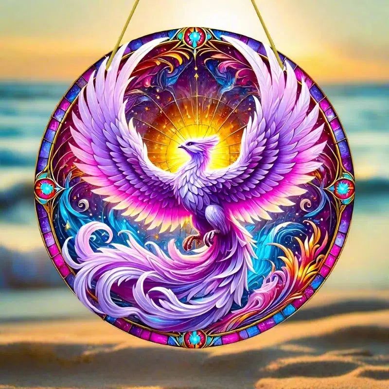 Rising Phoenix Suncatcher Spiritual Decor Phoenix Acrylic Sign-MoonChildWorld