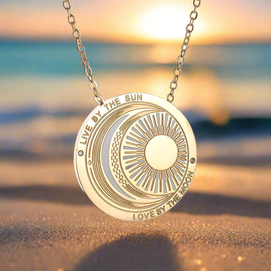 Sun Moon Mystic Necklace Wiccan Jewelry-MoonChildWorld