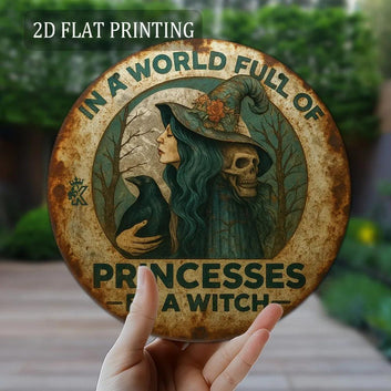 Gothic Halloween Be A Witch Metal Sign Witchy Home Decor