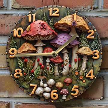 Forest Mushroom Wall Clock Pagan Wall Clock Home Decor-MoonChildWorld