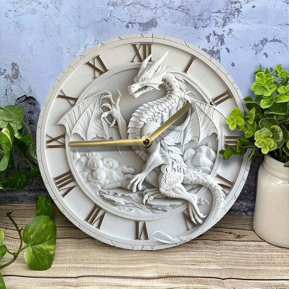 Volcanic Dragon Wall Clock-MoonChildWorld