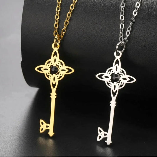 Witch Knot Pendant Necklace for Celtic Knot Cross Necklace Witchy Jewelry