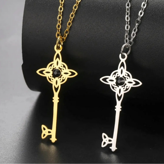 Witch Knot Pendant Necklace for Celtic Knot Cross Necklace Witchy Jewelry