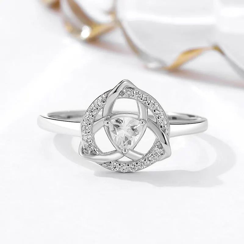 Triquetra Trinity Knot Wicca Ring Celtic Knot Ring-MoonChildWorld