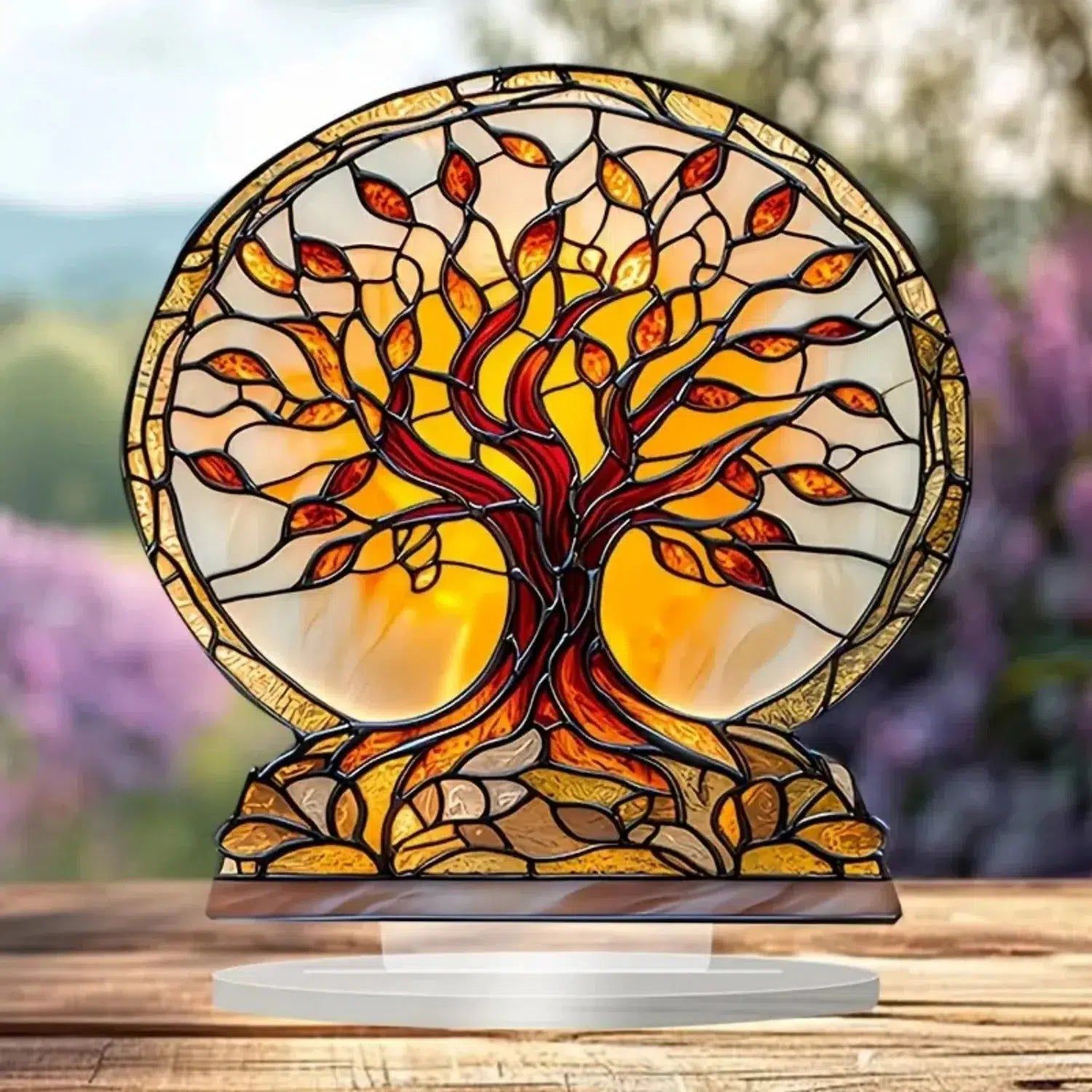 Spirit Tree of Life Table Ornament Wicca Tree of Life Acrylic Sign Pagan Desk Decor-MoonChildWorld