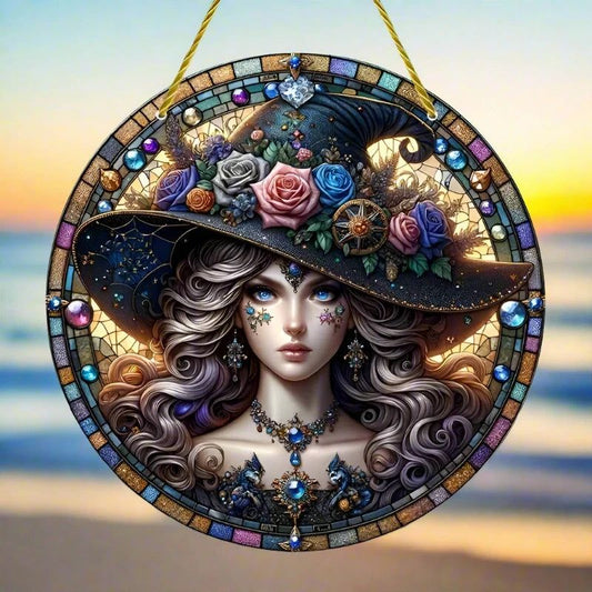 Mystic Witch Suncatcher Gorgeous Witch Acrylic Window Decor