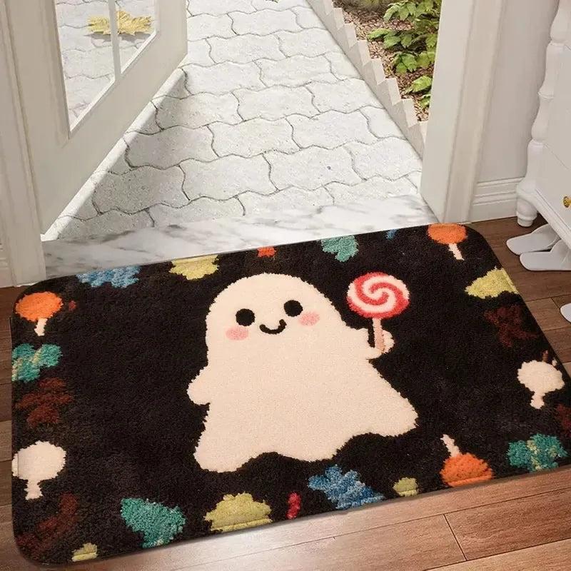 Gothic Halloween Ghost Pumpkin Spooky Door Mat for Witch Home Decor-MoonChildWorld