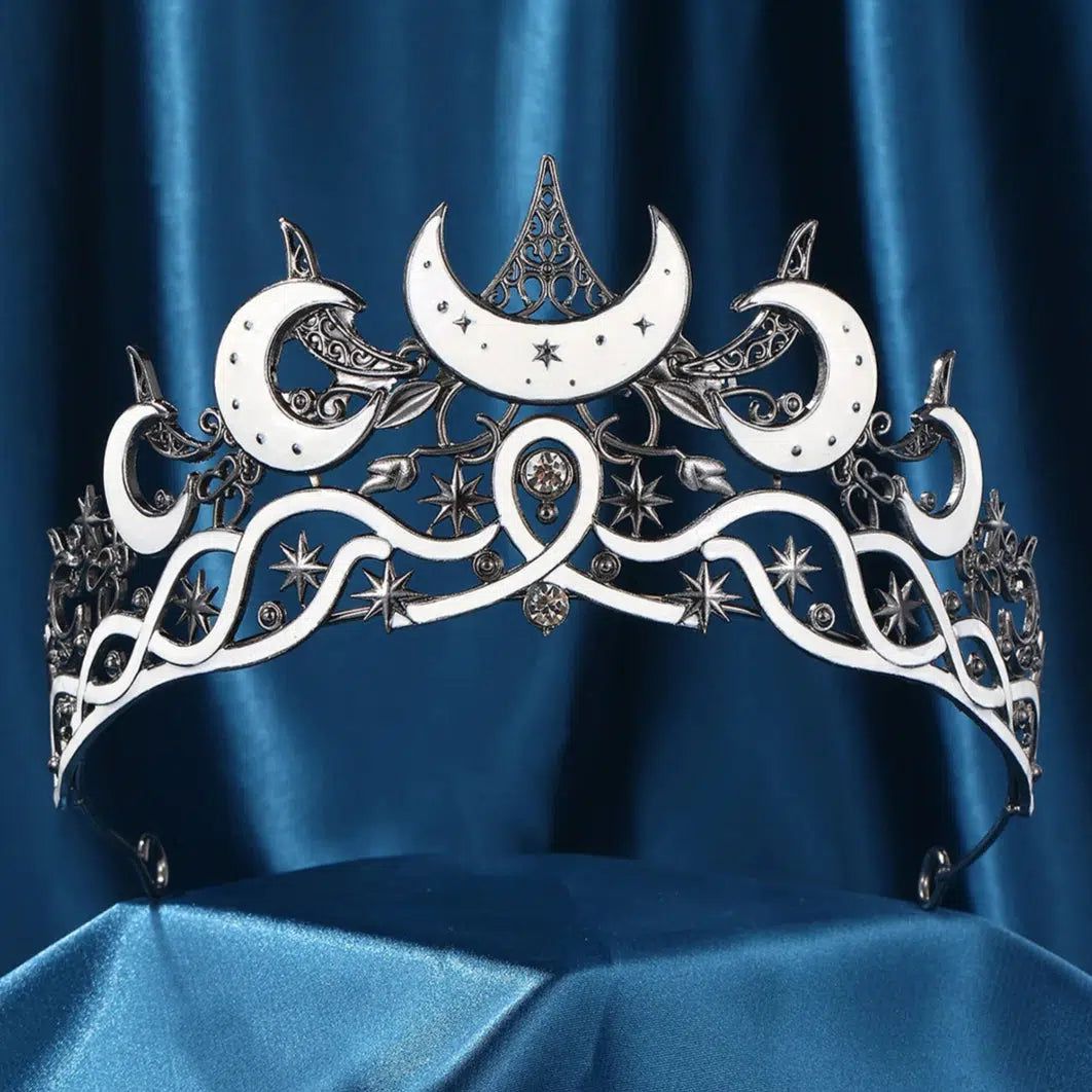 Goddess Moon Crowns Celestial Goddess Tiaras Wiccan Pagan Hair Accessories-MoonChildWorld