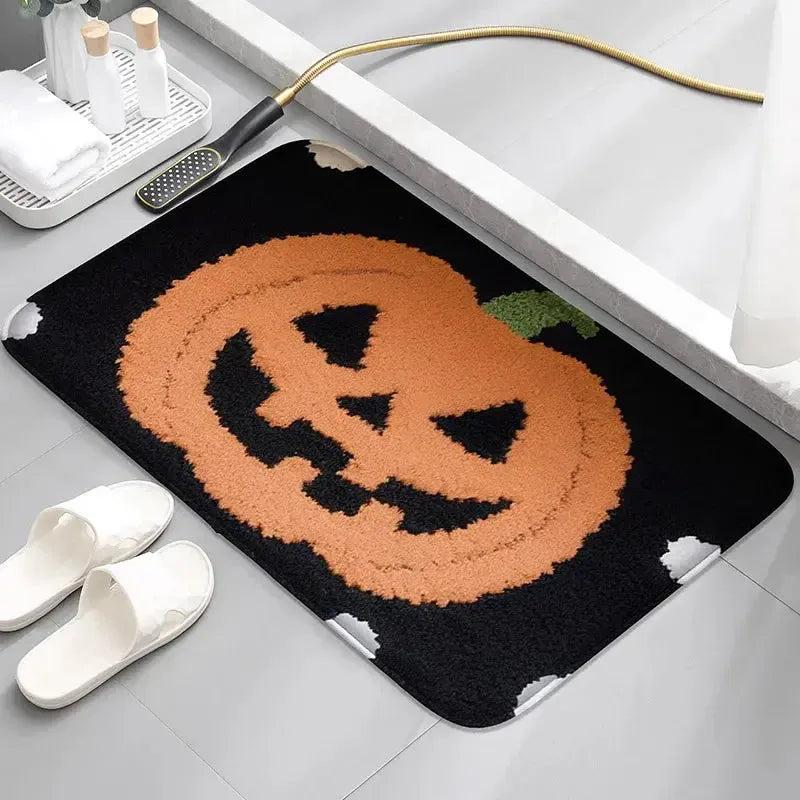 Spooky Halloween Doormat - Cute Ghost, Pumpkin Design Gothic Witch Home Decor-MoonChildWorld