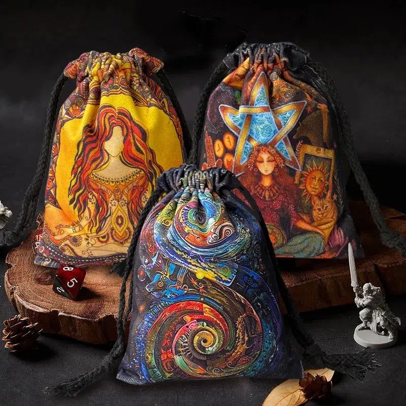 Mystic Velvet Tarot Card Witch Storage Bag Wicca Tarot Pouch-MoonChildWorld