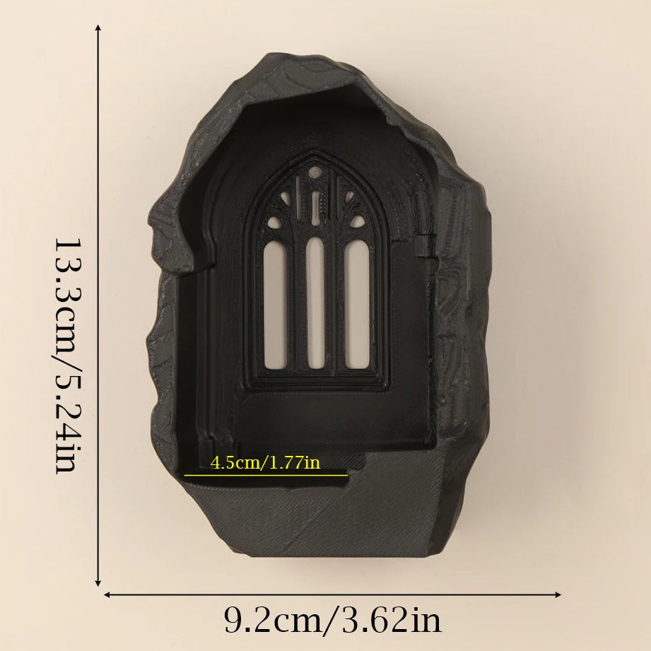 Church Arch Window Witchy Wall Decor Candle Holder For Gothic Dark Room