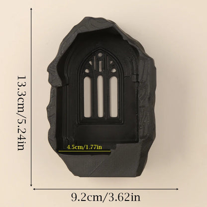 Church Arch Window Witchy Wall Decor Candle Holder For Gothic Dark Room