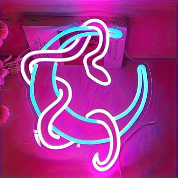 Moon and Snake LED Neon Lights Witchy Neon Signs Gothic Decor