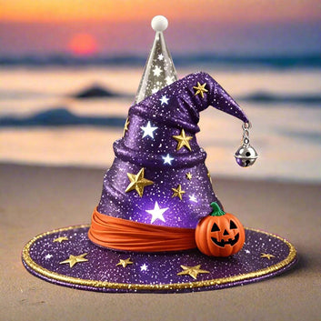 Spooky Witch Hat Night Light Set for Halloween Decor