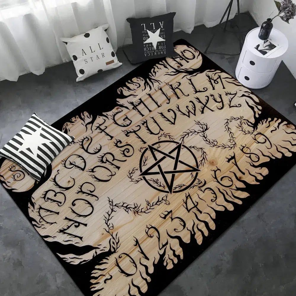 Ouija Tarot Witchcraft Gothic Area Rug-MoonChildWorld