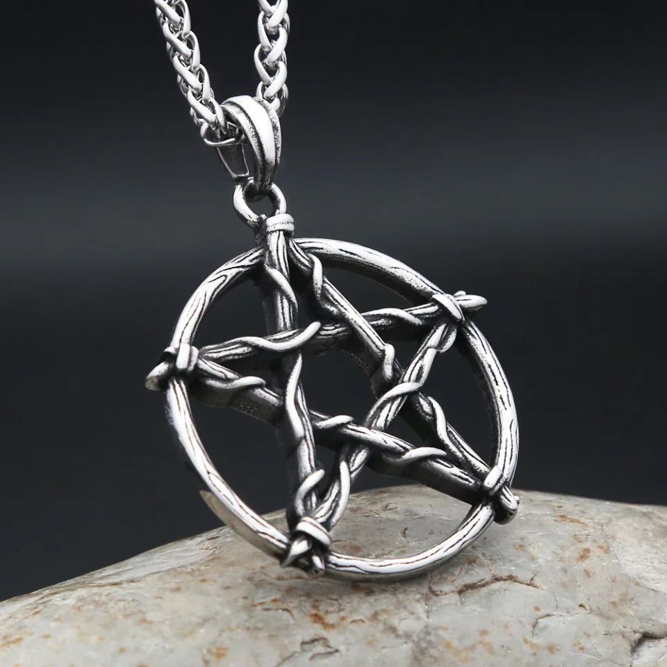 Witchcraft Pentagram Necklace Pentacle Pagan Jewelry-MoonChildWorld