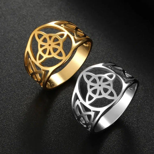 Witch Knot Ring Witchcraft Wicca Triquetra Celtics Knot Ring