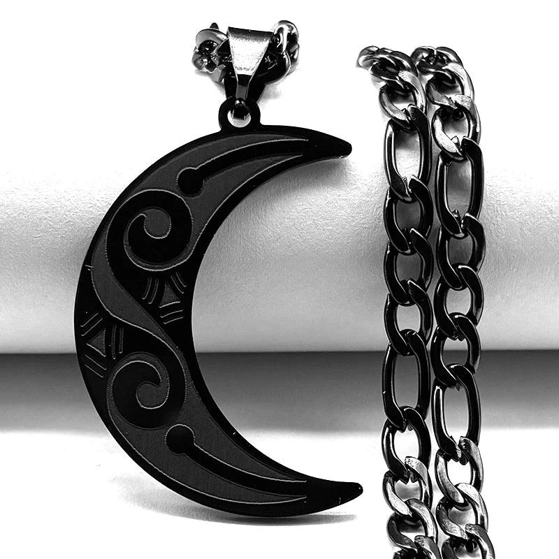 Witchcraft Crescent Moon Necklace Witchy Jewelry-MoonChildWorld