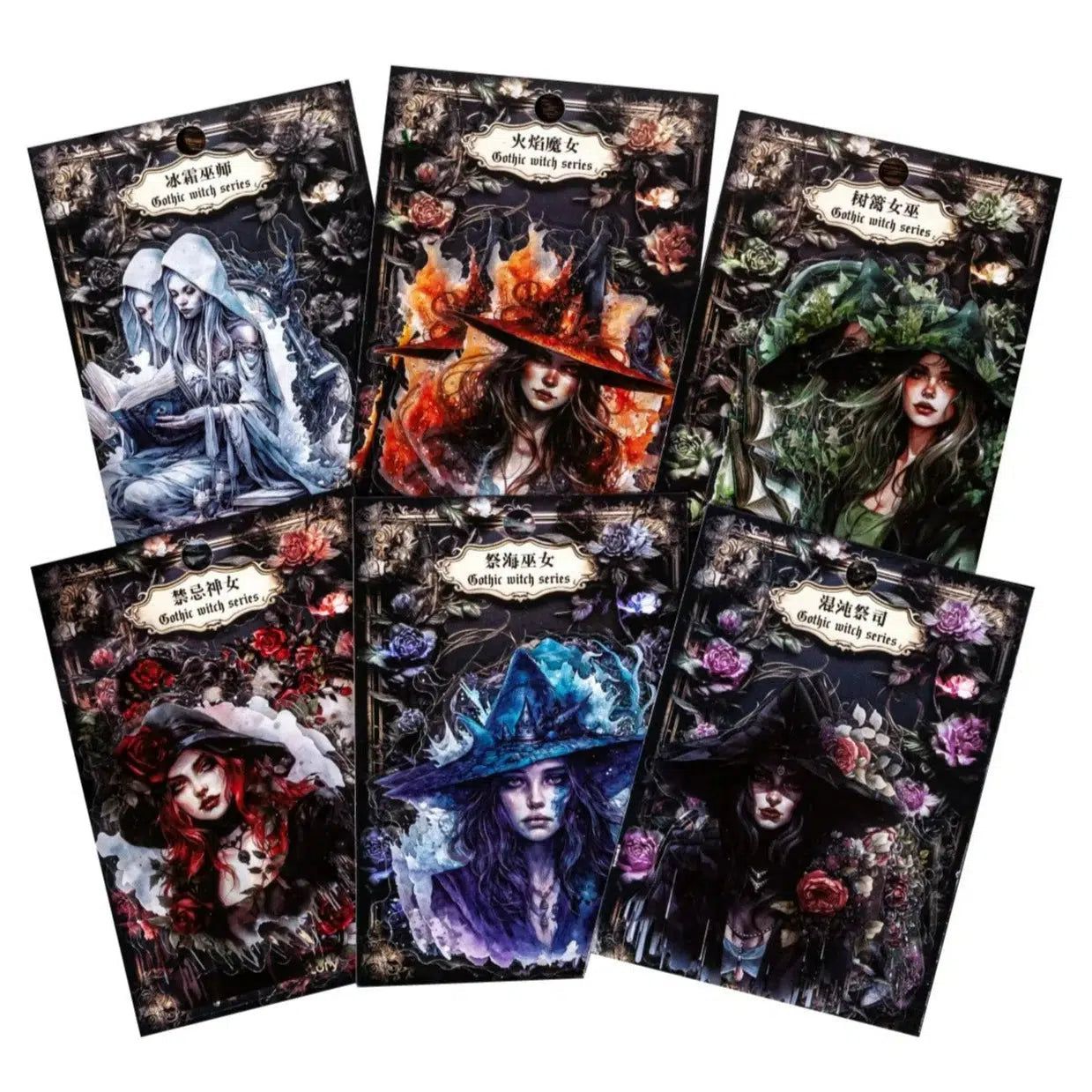 Goth Witch Sticker Pack Witch Journal Scrapbooking-MoonChildWorld