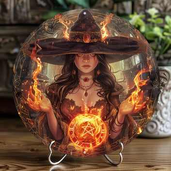 Spell Witch Metal Sign Occult Halloween Home Decor