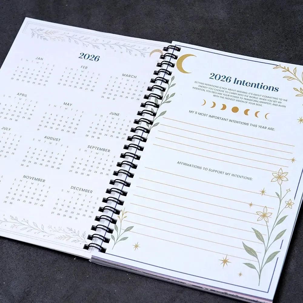 2026 Modern Witch Planner Witchy Journal Grimoire Moon Manifestation Tarot Journal Moon Phases 122 Pages Daily Spiritual-MoonChildWorld