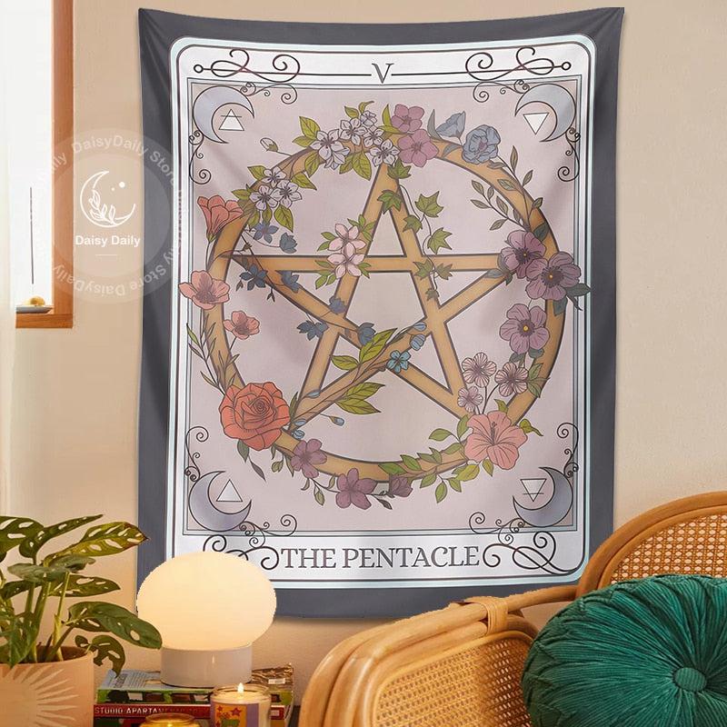 The Pentacle Tarot Tapestry Witchy Wall Hanging-MoonChildWorld