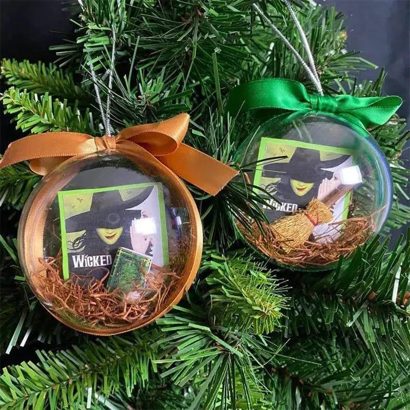 Christmas Decoration Balls With Witch Charms - Gothic Witch Christmas Ornament-MoonChildWorld