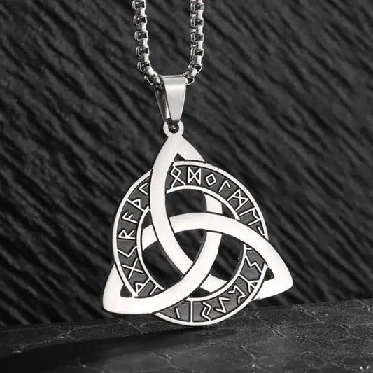 Odin Rune Celtic Trinity Knot Necklace Triquetra Witch Jewelry
