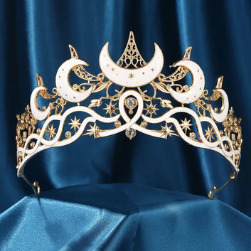 Goddess Moon Crowns Celestial Goddess Tiaras Wiccan Pagan Hair Accessories
