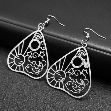 Sun Moon Earrings Gothic Jewelry-MoonChildWorld