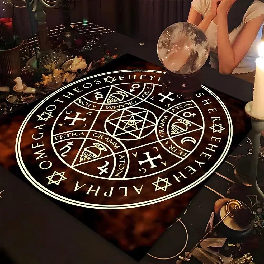 Mystery Wicca Altar Cloth Witchcraft Tarot Cloth for Reading Divination Witchy Ritual Decor-MoonChildWorld