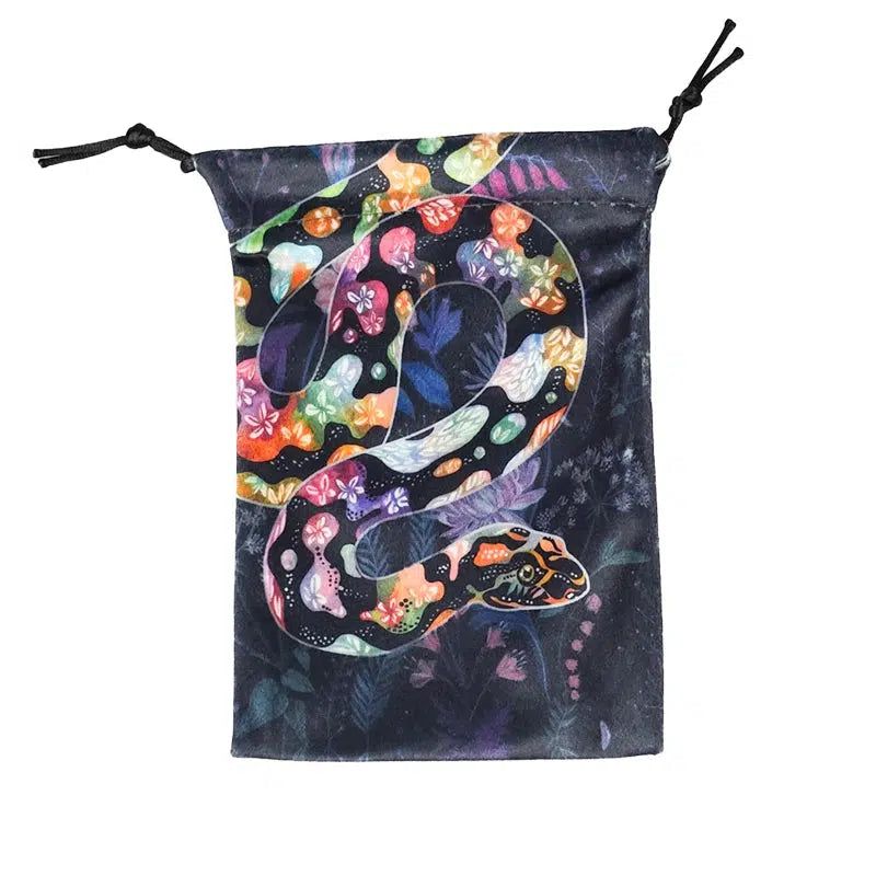 Velvet Tarot Card Storage Bag Witch Snake Tarot Pouch-MoonChildWorld